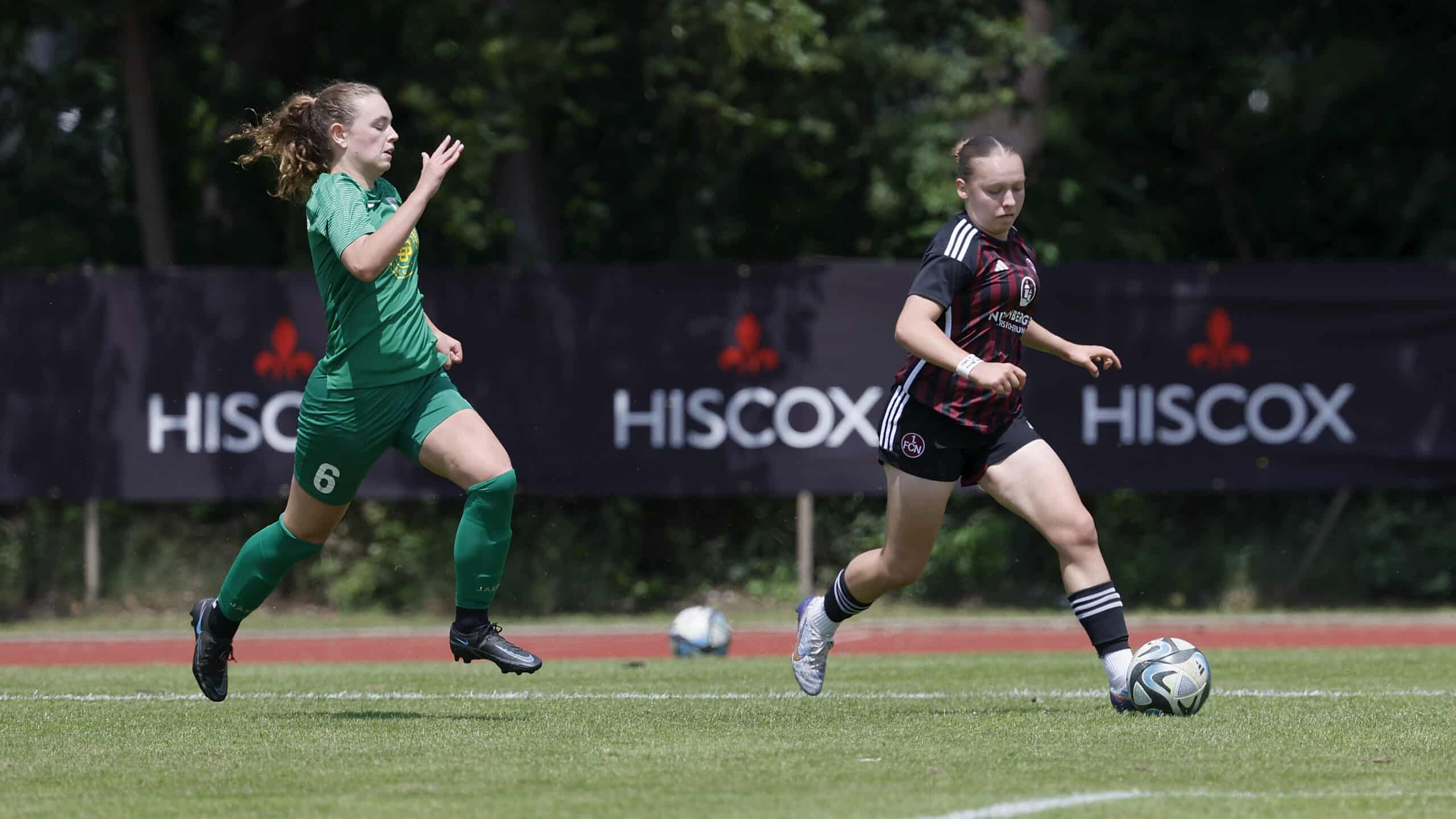 08.06.2024, Fussball, Frauen, Finale Hiscox-Verbandspokal, 1. FC Nürnberg II - FC Forstern, Nuernberg, Bertolt-Brecht Sportanlage.